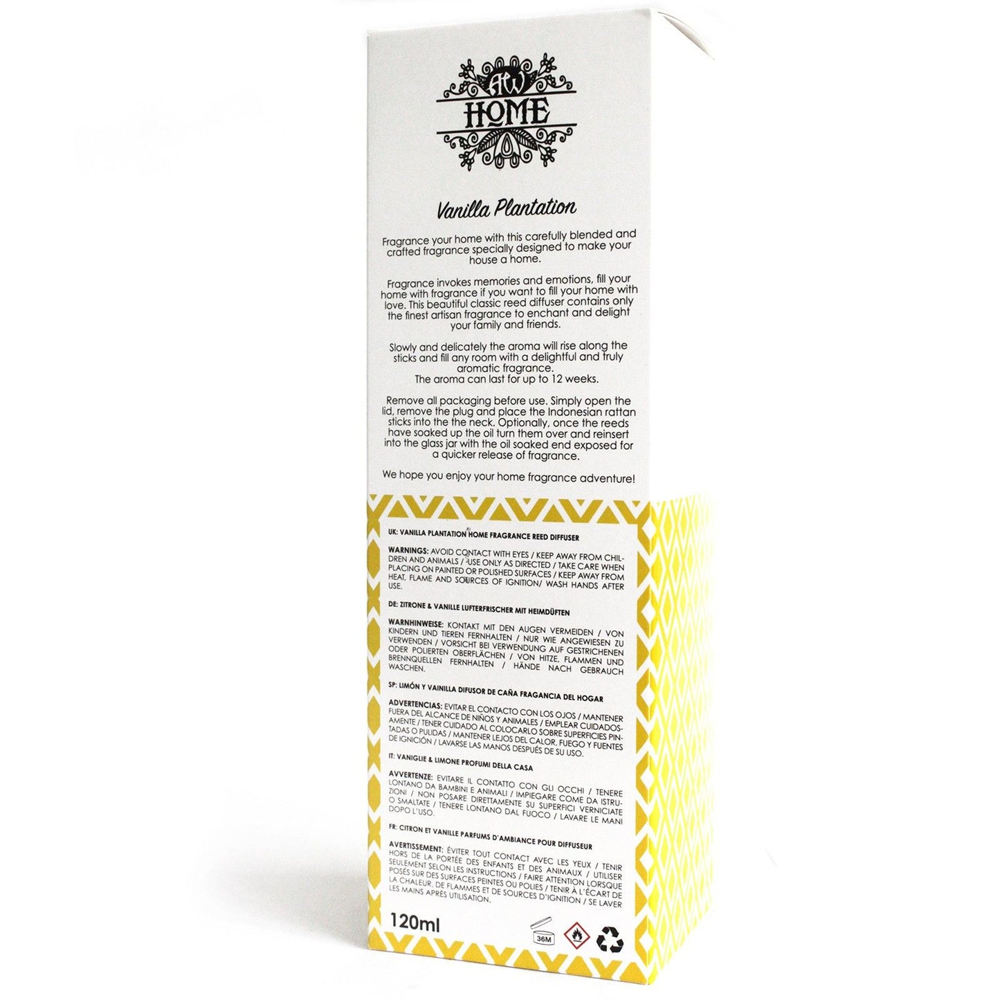 120ml Reed Diffuser - Vanilla Plantation