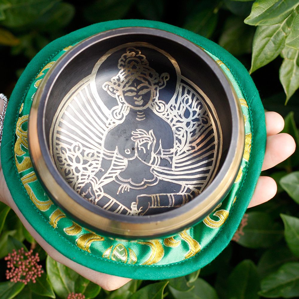 Žaliųjų Tara dainuojančių dubenėlių rinkinys - 10 cm, „Divine Feminine“, 380 g