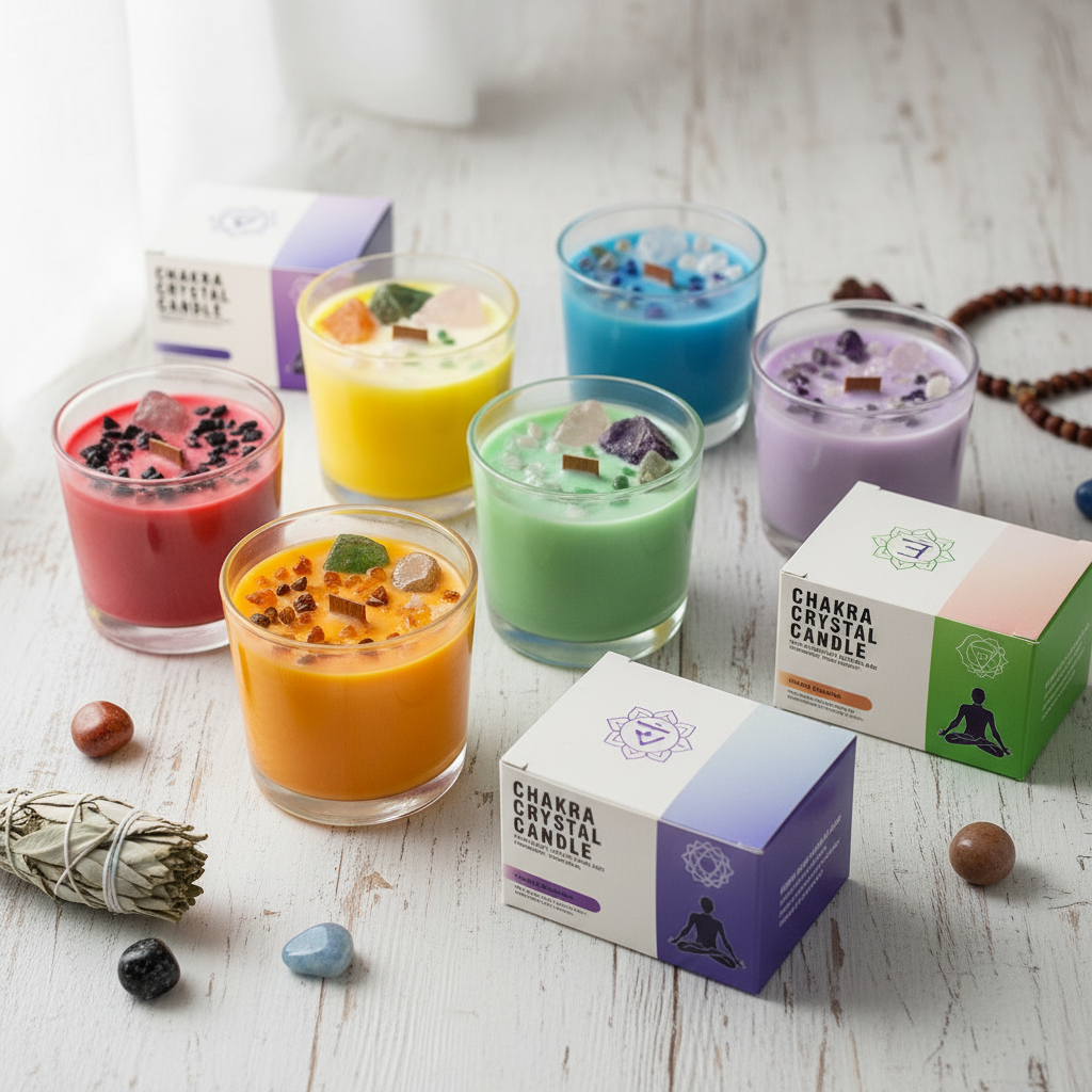 Chakra Crystal Candles