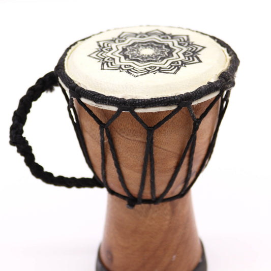Handmade Wide Top Djembe Drum - 15cm