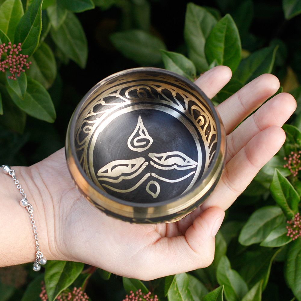 Mini Singing Bowl Gift Set - Black - Gokshope