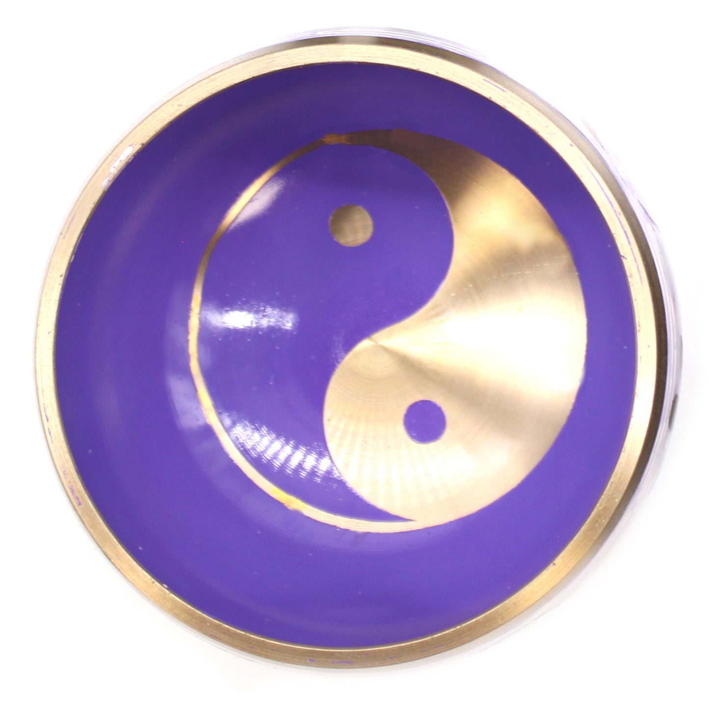 Skambančių dubenėlių rinkinys „Yin &amp; Yang“ – baltas/violetinis, 10,7 cm