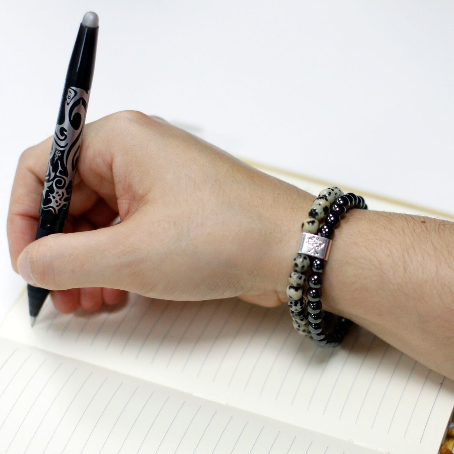 Magnetinė brangakmenių apyrankė - Dalmatijos jaspis