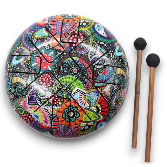 Steel Tongue Happy Drum - Multi Coloured OM - 18cm