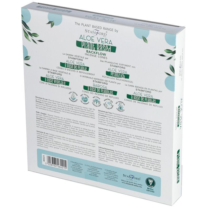 Augalinės kilmės atbulinio srauto smilkalų kūgiai - Aloe Vera