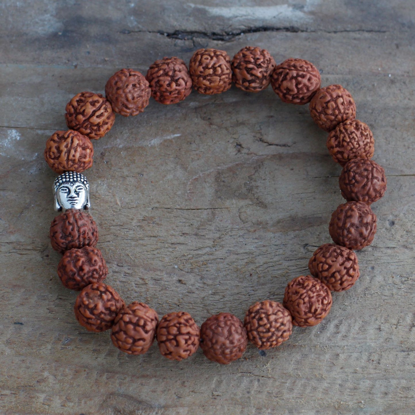 Rudraksha Buddah Bangle Mala – natūralus