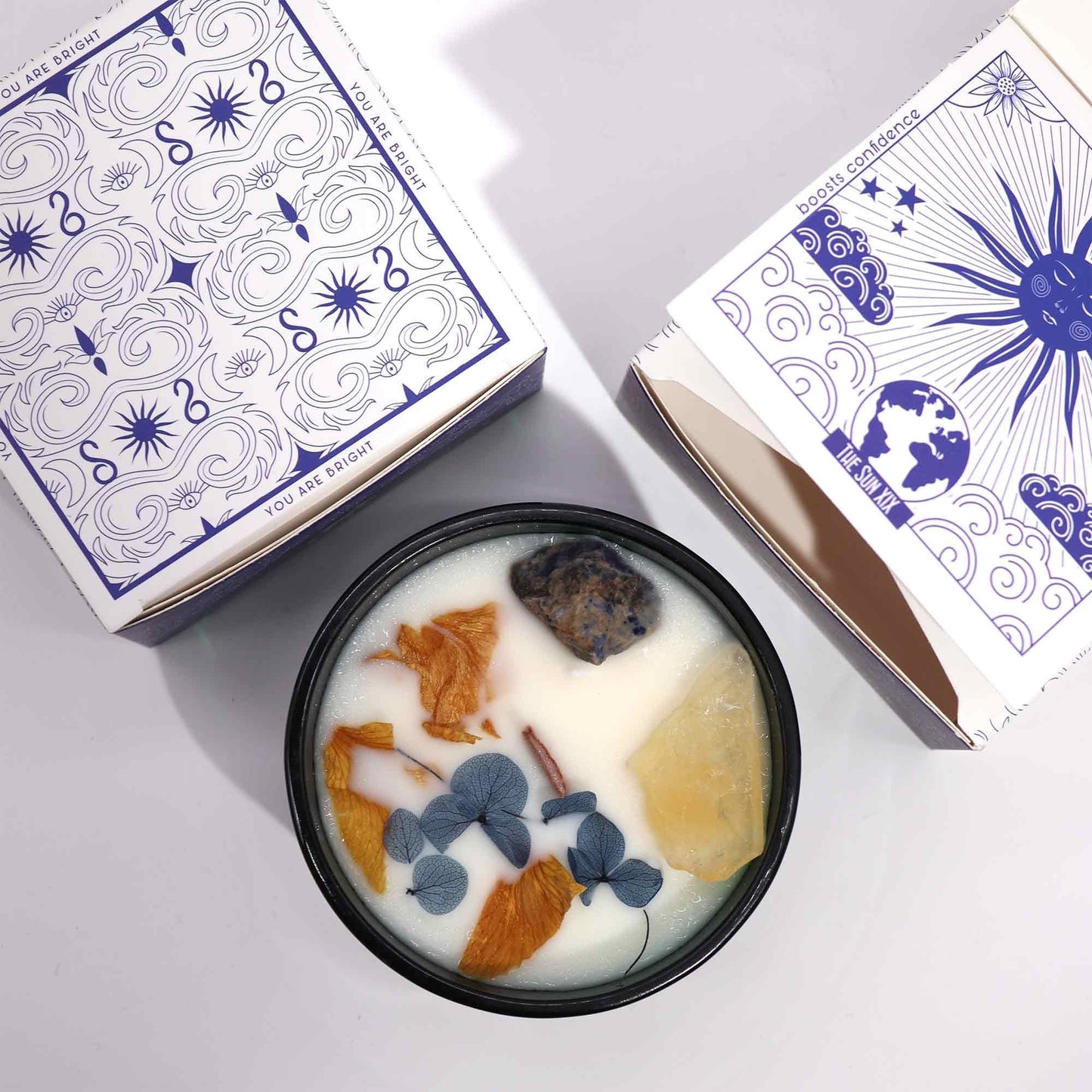 „Hop Hare“ krištolinė magiška žvakė „Gėlė“ – Saulė