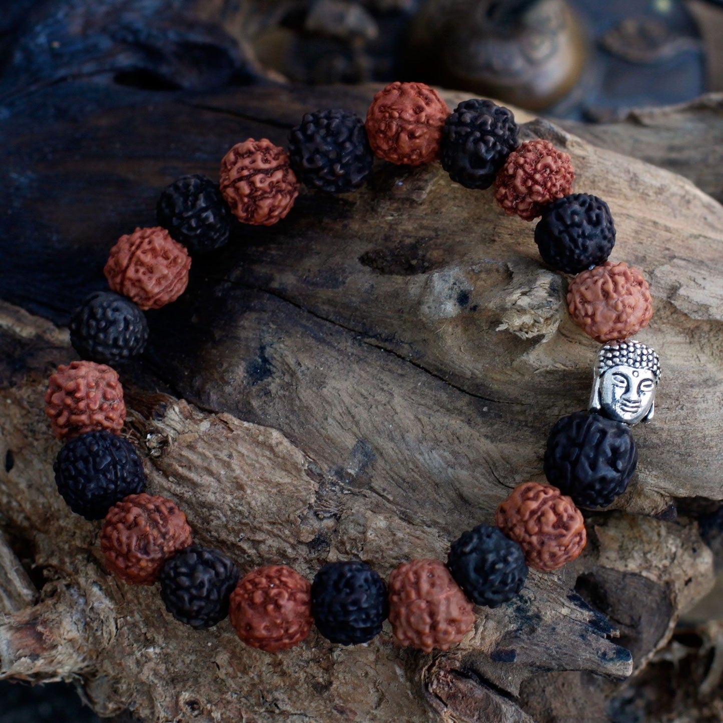 Rudraksha Buddah Bangle Mala – Mišinys