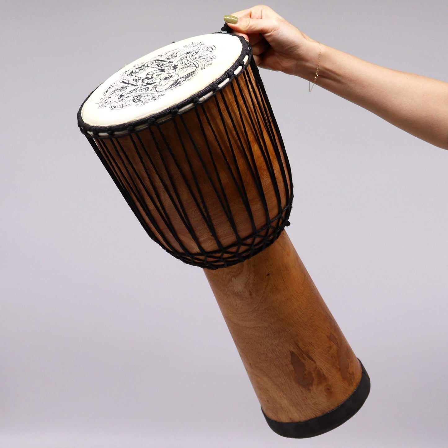 Handmade Wide Top Djembe Drum - 50cm