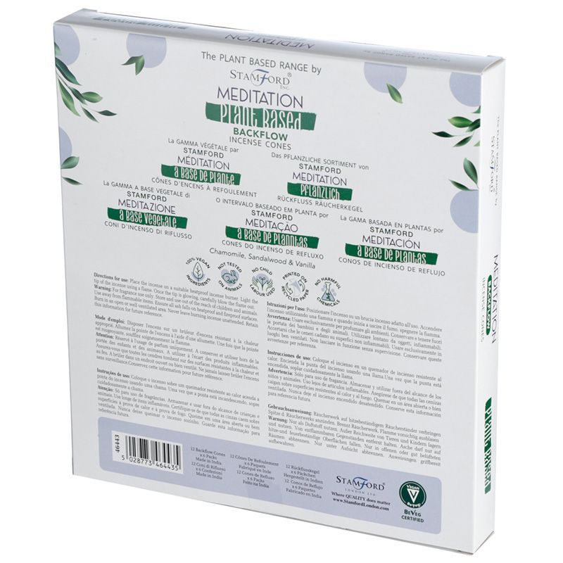 Augaliniai atbulinio srauto smilkalų kūgiai - meditacijai