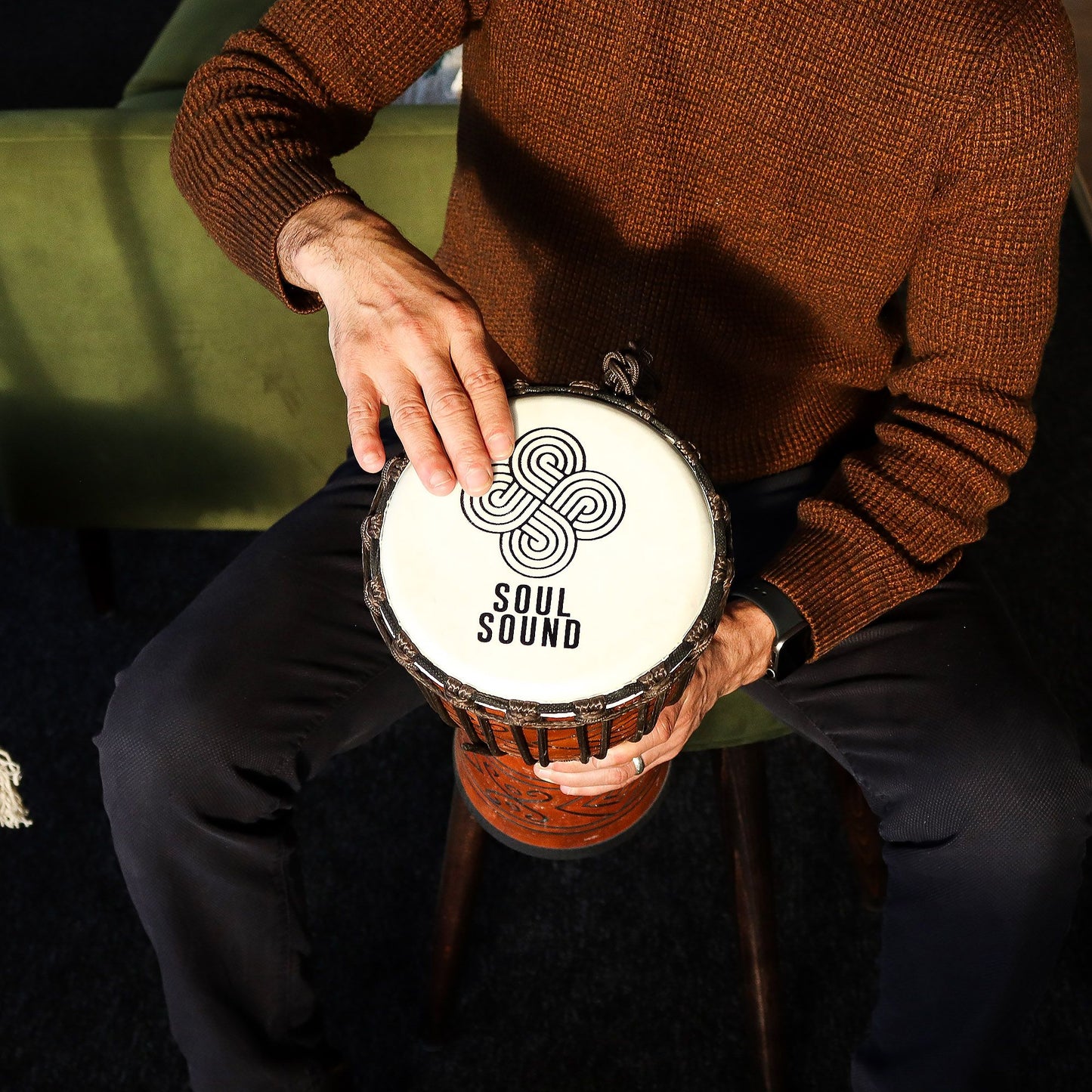 Medium Pro Djembe Drum - Soul Sound (low) - Medium 40cm (18cm Diia)