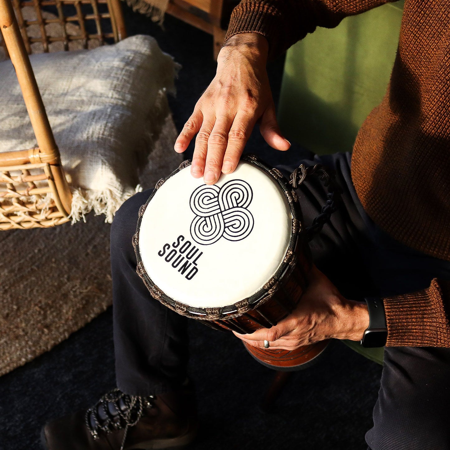 Medium Pro Djembe Drum - Soul Sound (low) - Medium 40cm (18cm Diia)