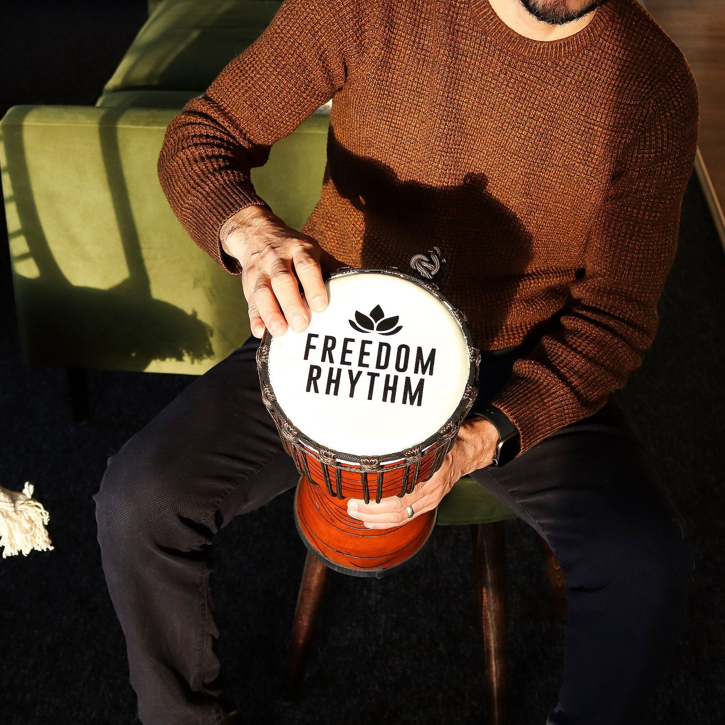 Medium Pro Djembe Drum -Freedom Rhythm (high) - 40cm (18cm Diia)