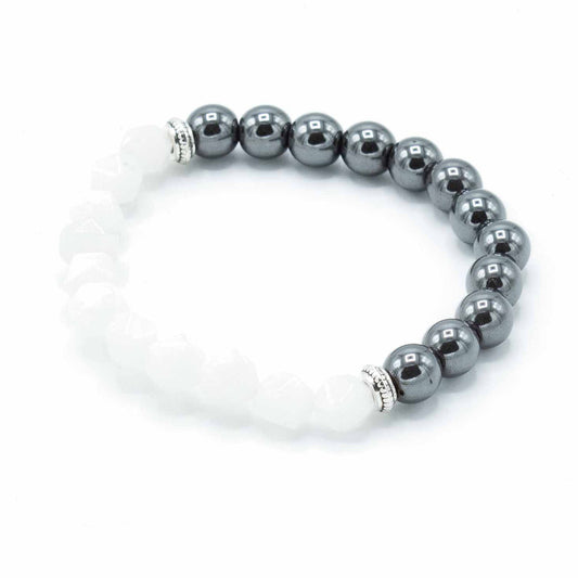 Briaunuota brangakmenių apyrankė – magnetinis kvarcinis akmuo