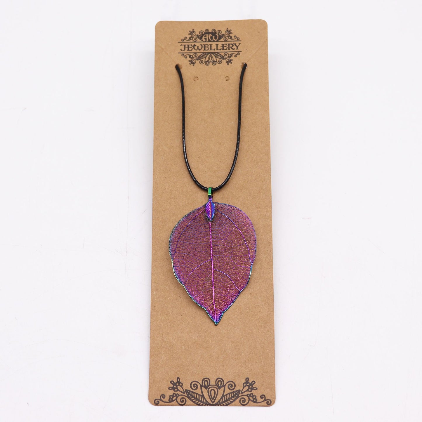 Lavender Leaf Necklace - Real Leaf Jewelry - Bravery